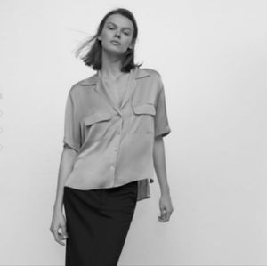 Zara Satin Effect Blouse